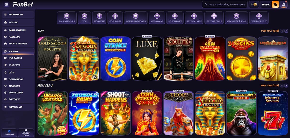 Rubrique casino Funbet Casino