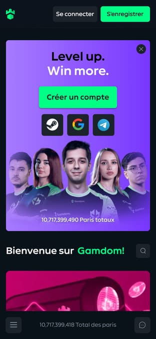 Gamdom Casino application