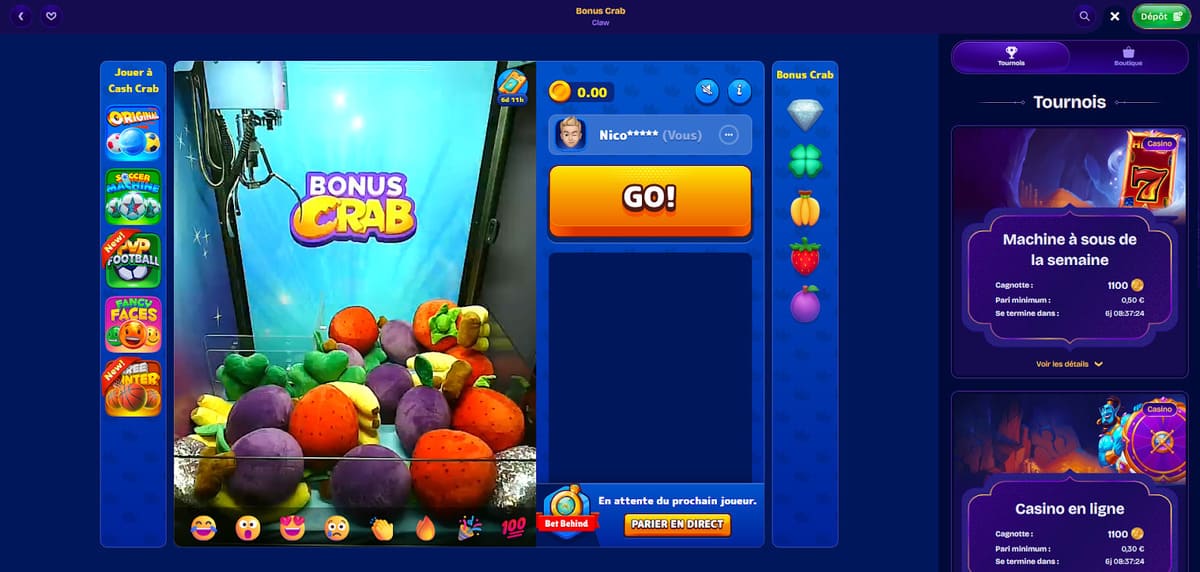 Bonus crab Genieplay Casino