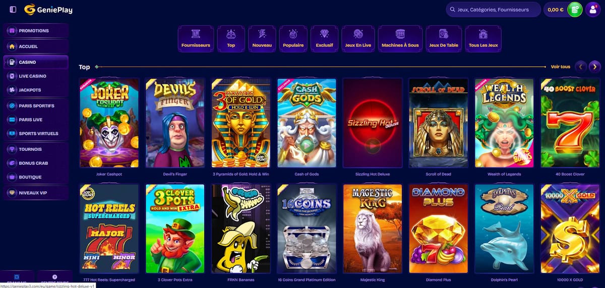 Accueil Genieplay Casino