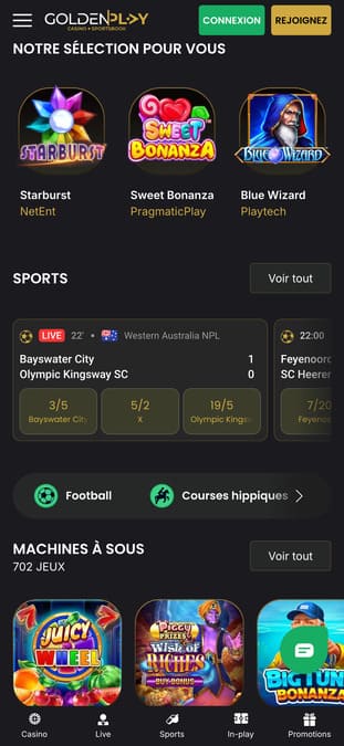 GoldenPlay casino application GoldenPlay casino application