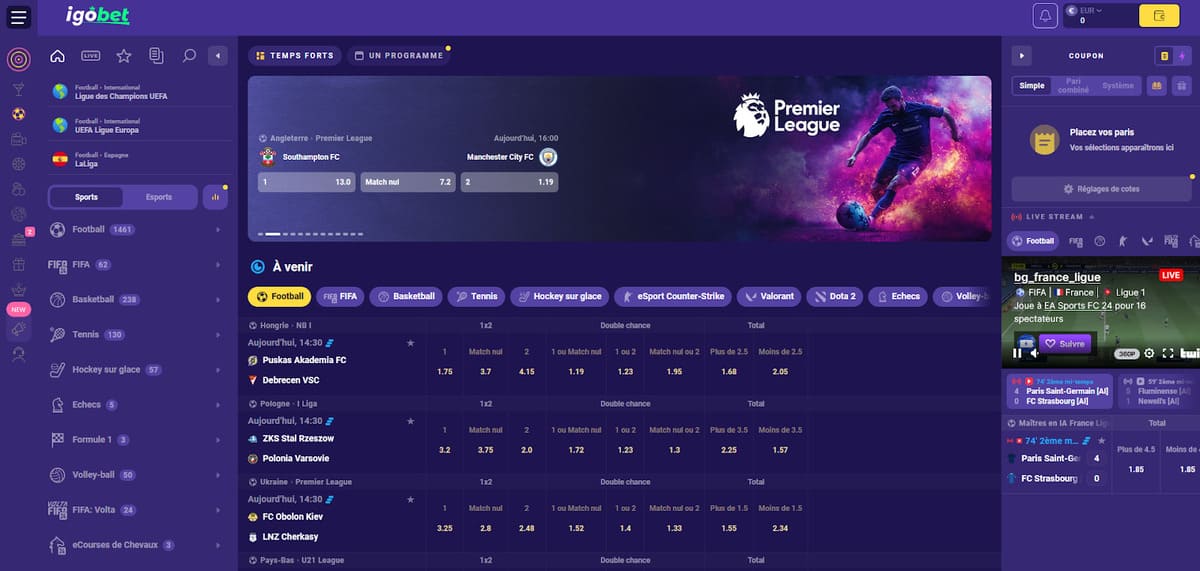 Paris sportifs Igobet Casino