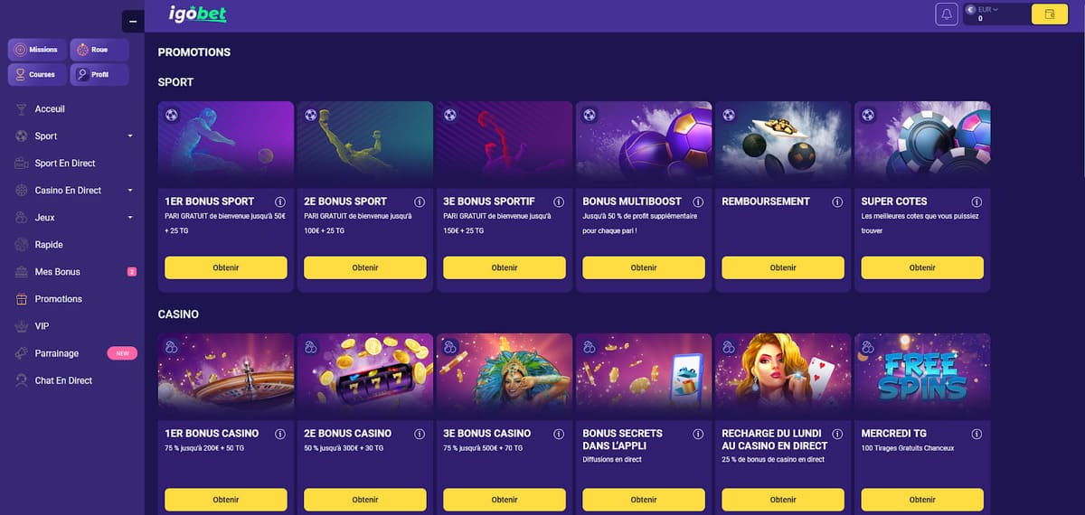 Promotions Igobet Casino