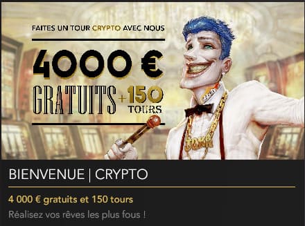 Bonus bienvenue cryptomonnaies Joka Casino