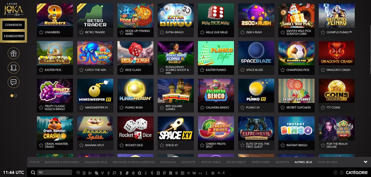 Mini jeux Joka Casino