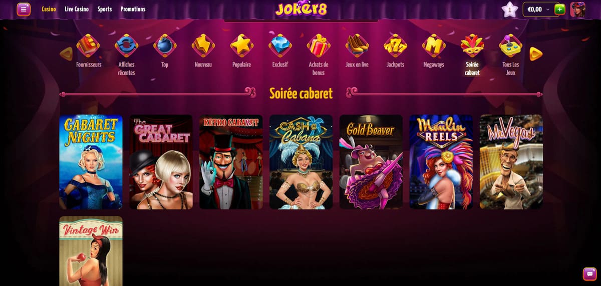 Cabaret Joker8 Casino