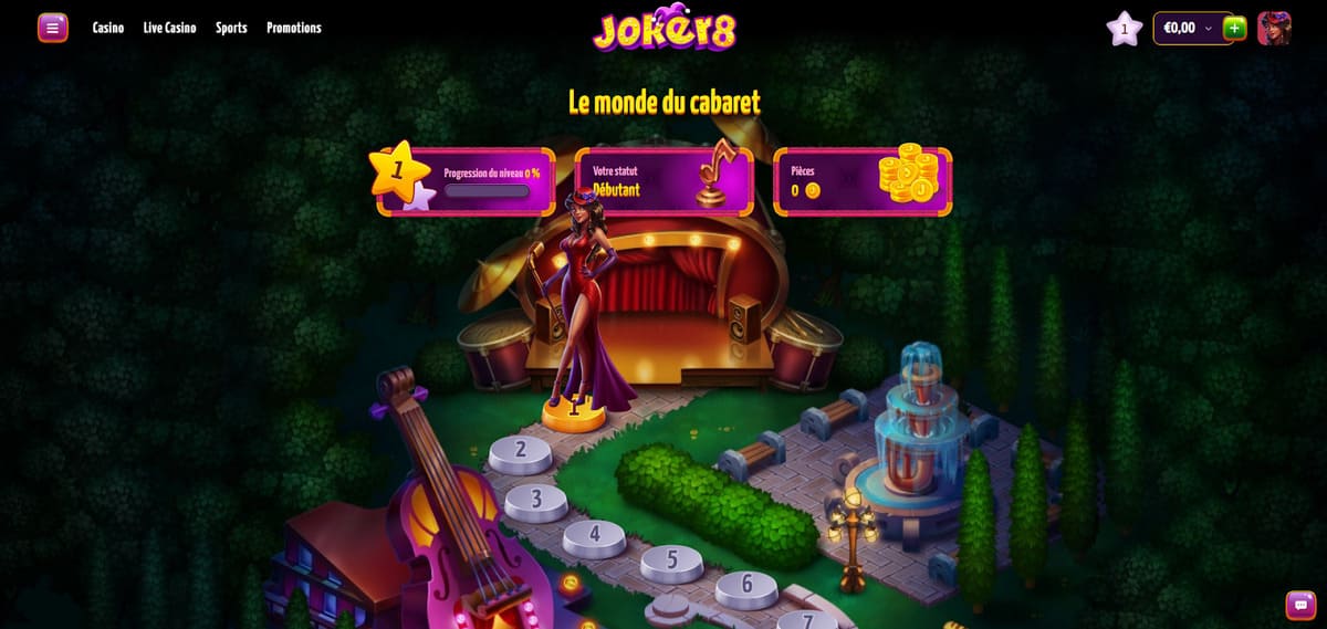 Monde cabaret Joker8 Casino
