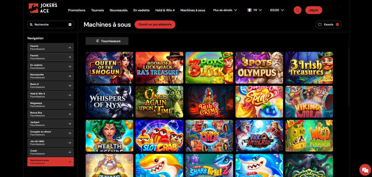 Machines à sous Jokers Ace Casino