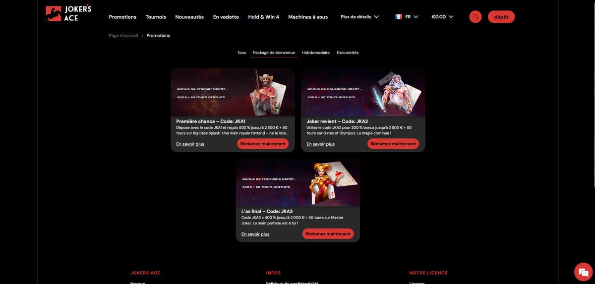 Promotions Jokers Ace Casino