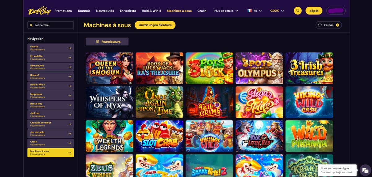 Machines à sous Kings Chip Casino