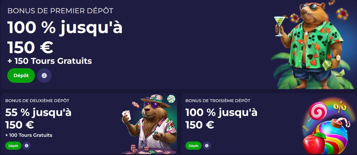 Bonus bienvenue LazyBar Casino