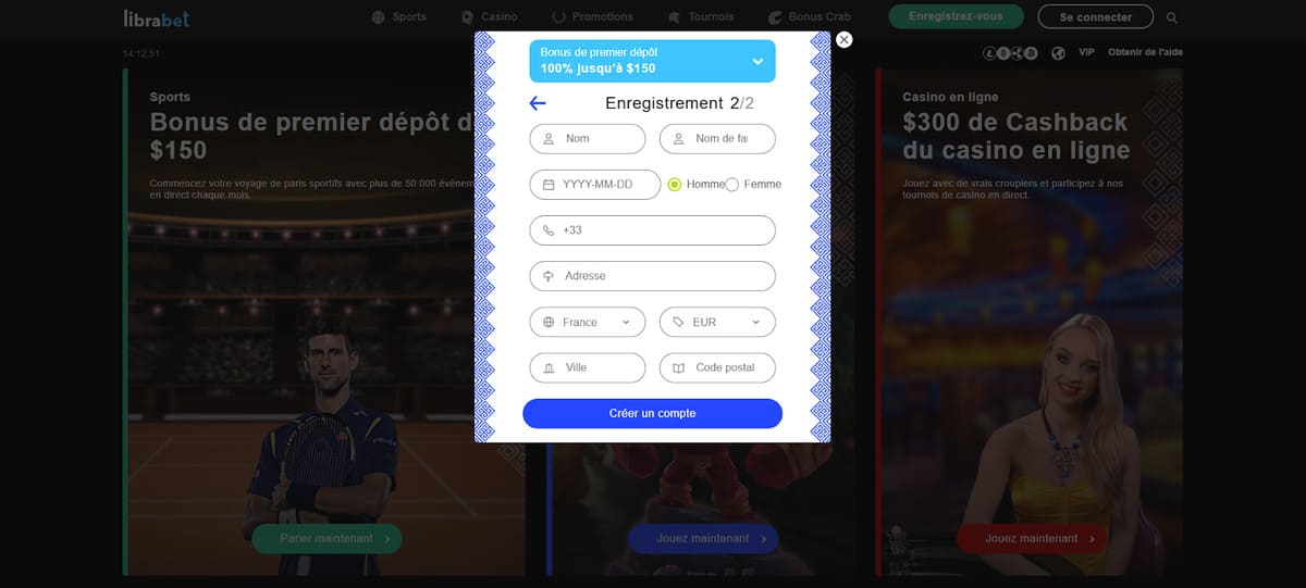 enregistrement Librabet