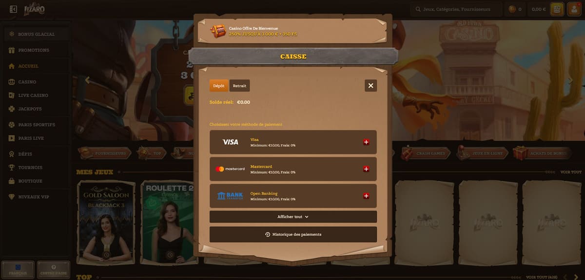 Dépôt Lizaro Casino