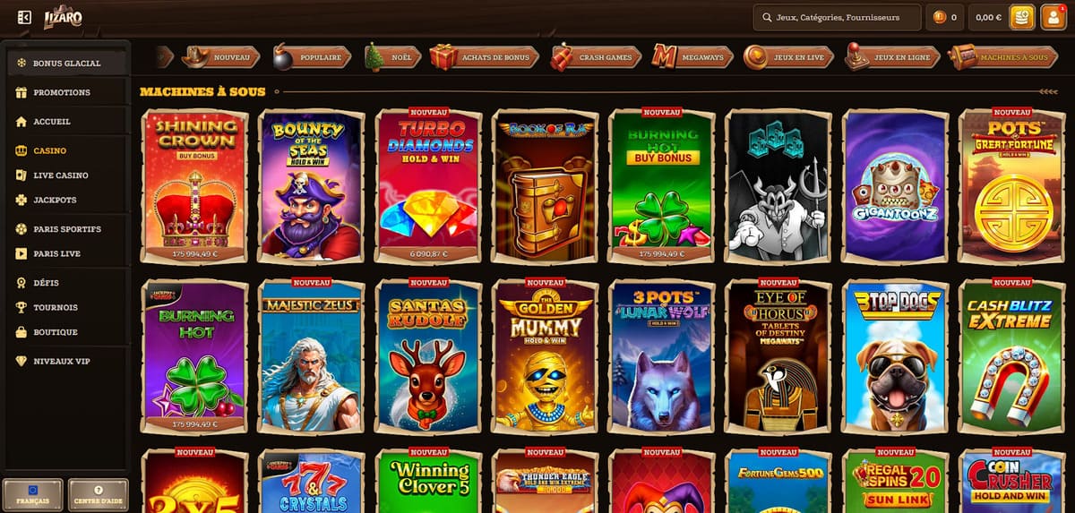 Machines à sous Lizaro Casino