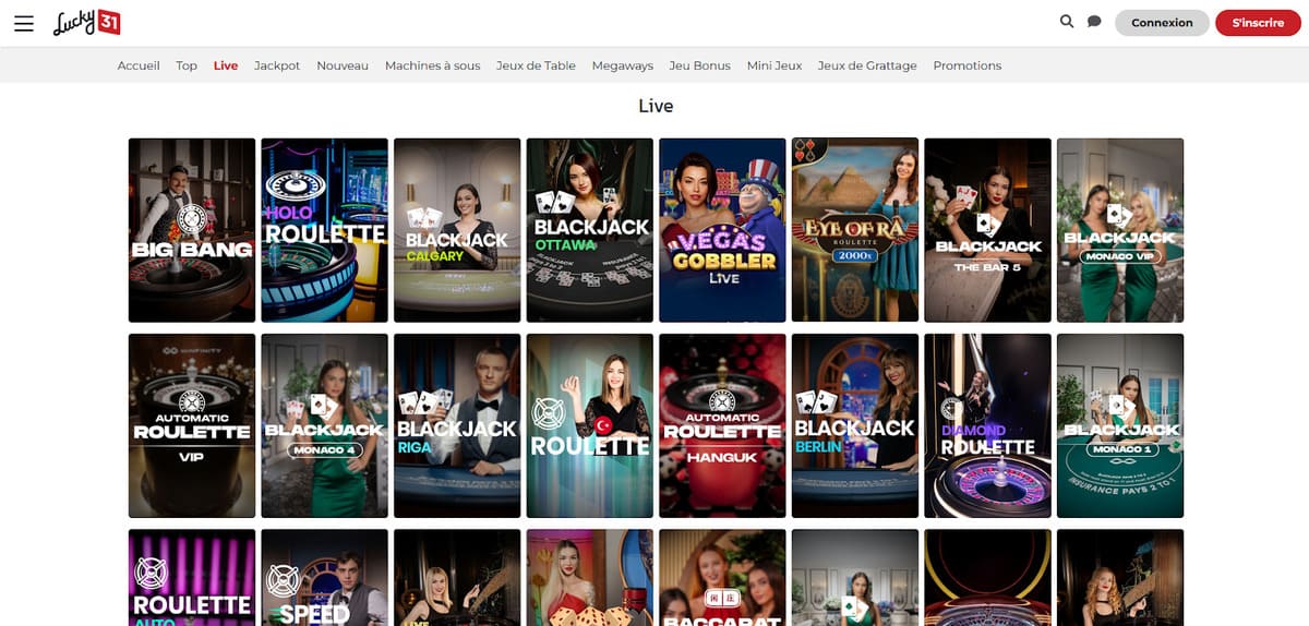 Live Lucky 31 Casino