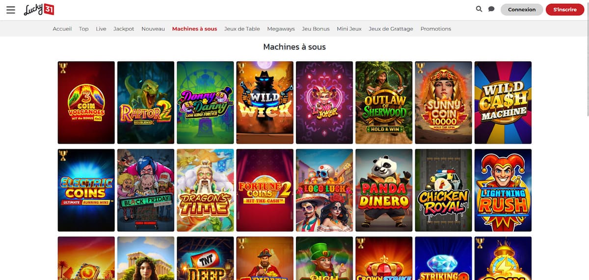 Machines à sous Lucky 31 Casino