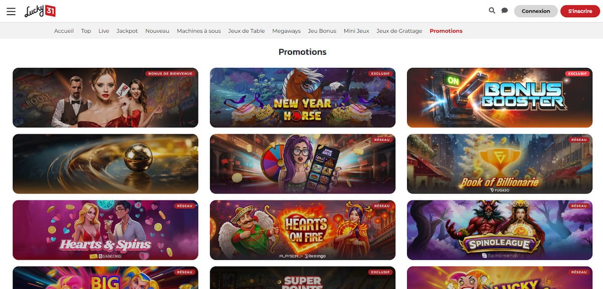 Promotions Lucky 31 Casino