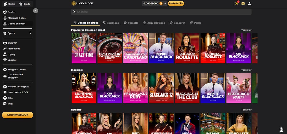 casino live Lucky Block