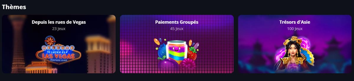 thèmes Lucky Elf Casino