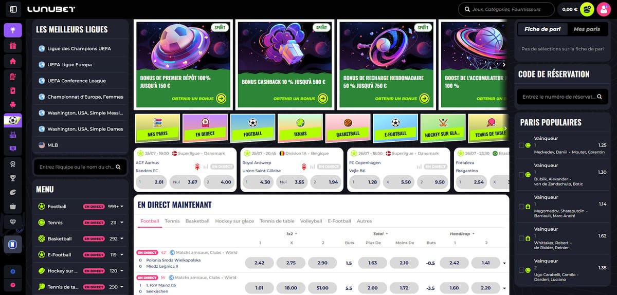Paris sportifs Lunubet Casino