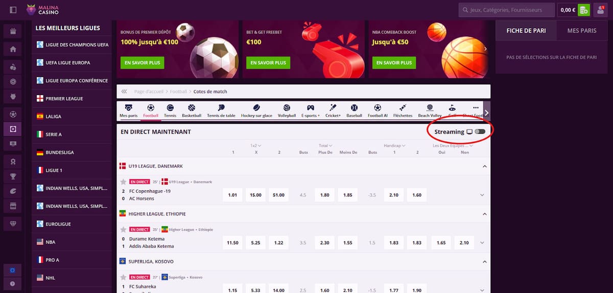 Paris live Malina Casino