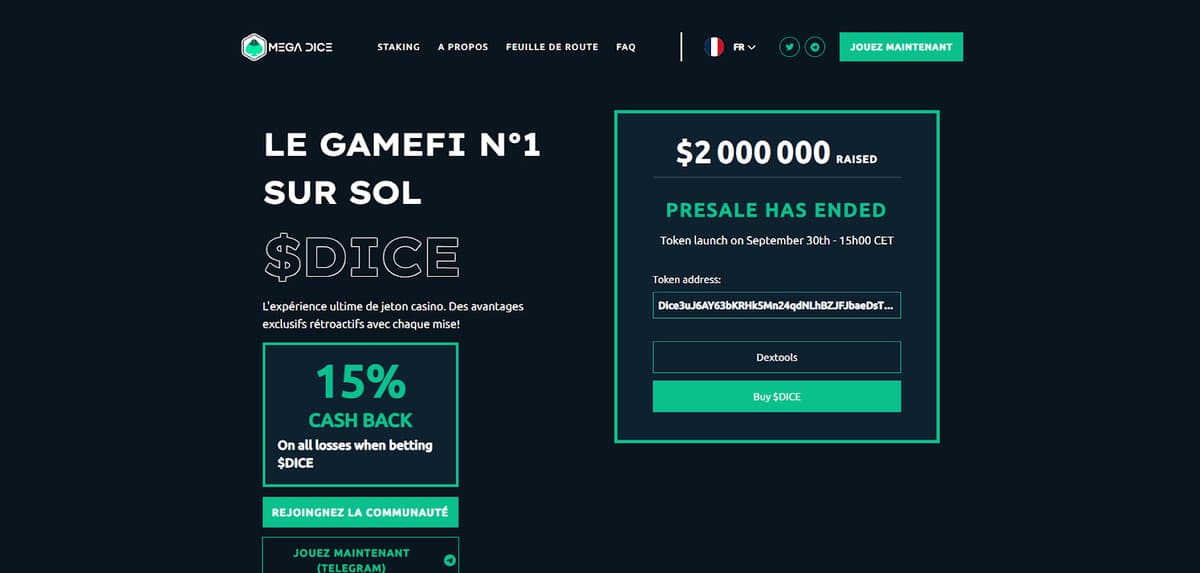 Dice Token Mega Dice Casino