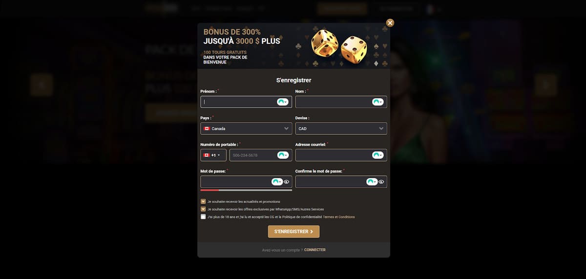 Inscription Mega Win Casino