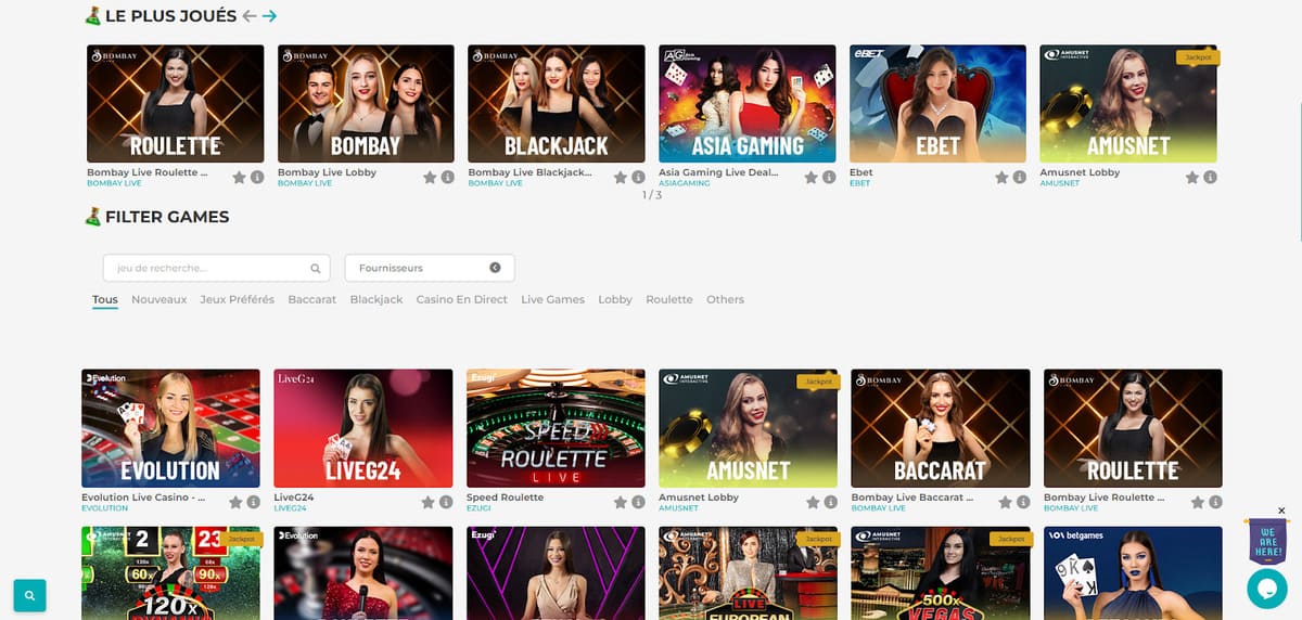 Live Casino Merlin Casino