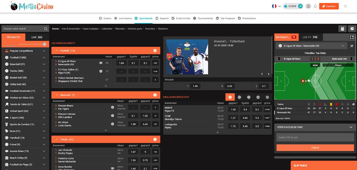 Sportsbook Merlin Casino