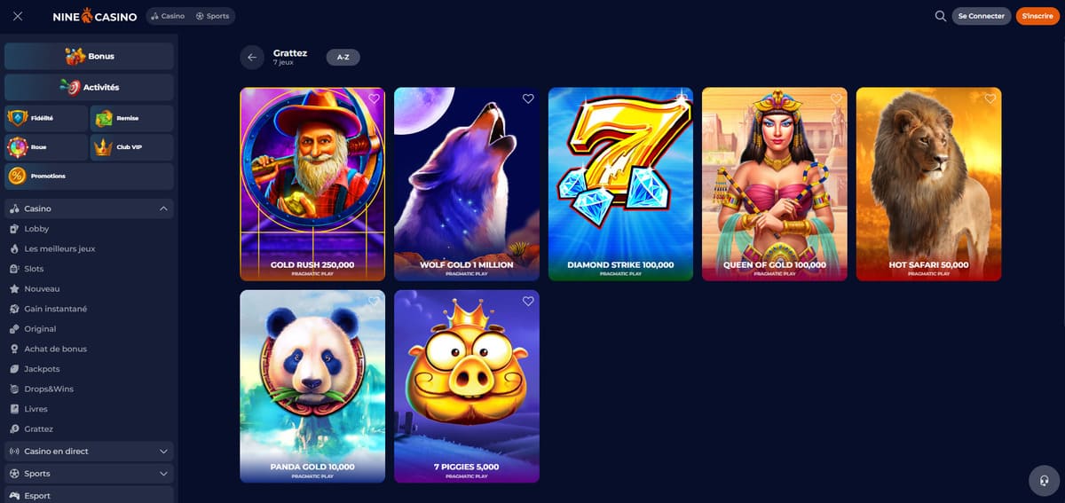 Grattage Nine Casino