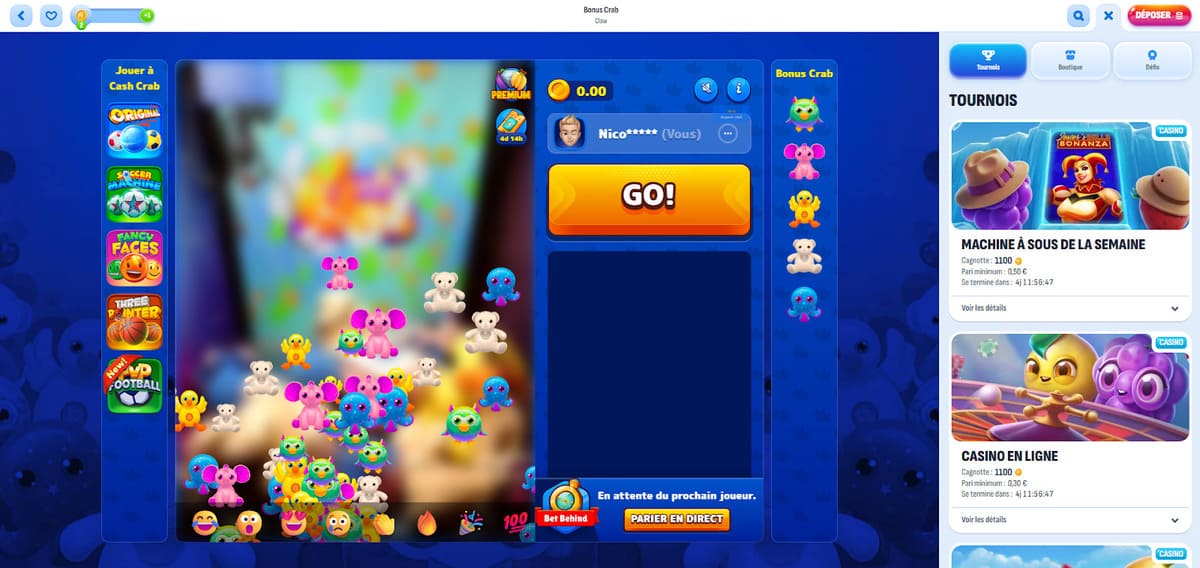 Bonus crab Nomini Casino