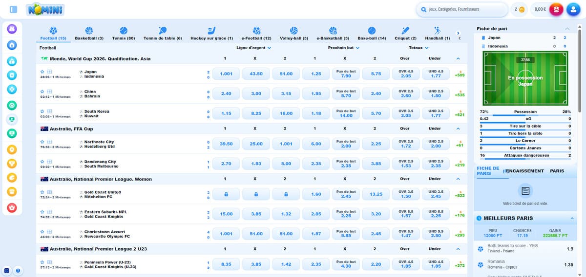 Paris live Nomini Casino