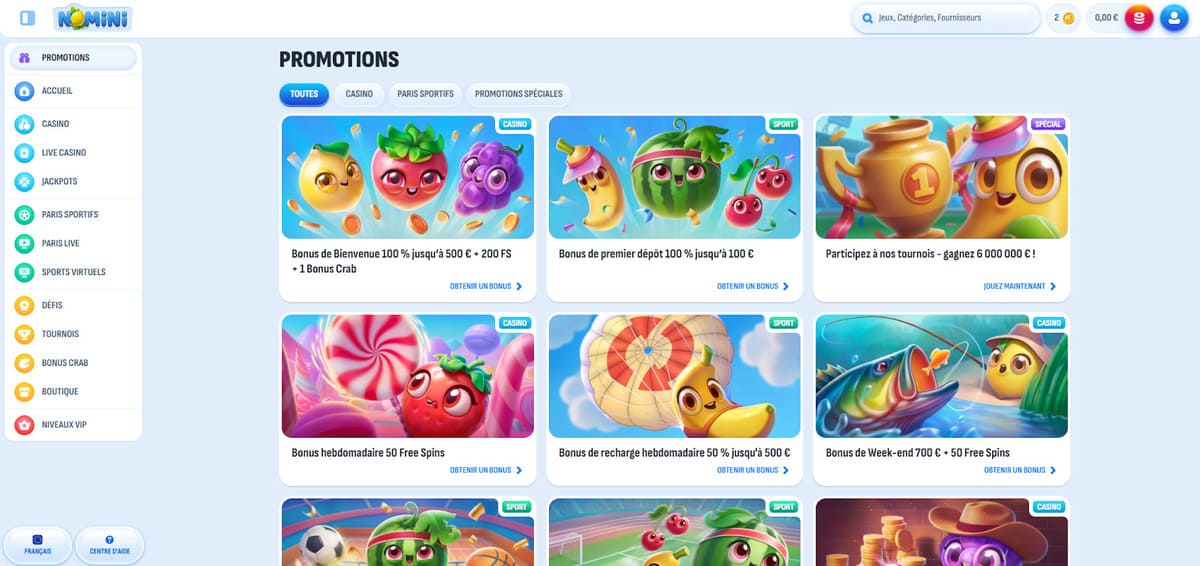 Promotions Nomini Casino