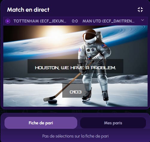 Match en direct message NovaJackpot Casino