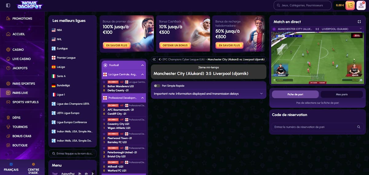 Streaming NovaJackpot Casino