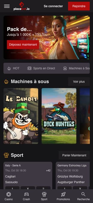 Placebet Casino Application