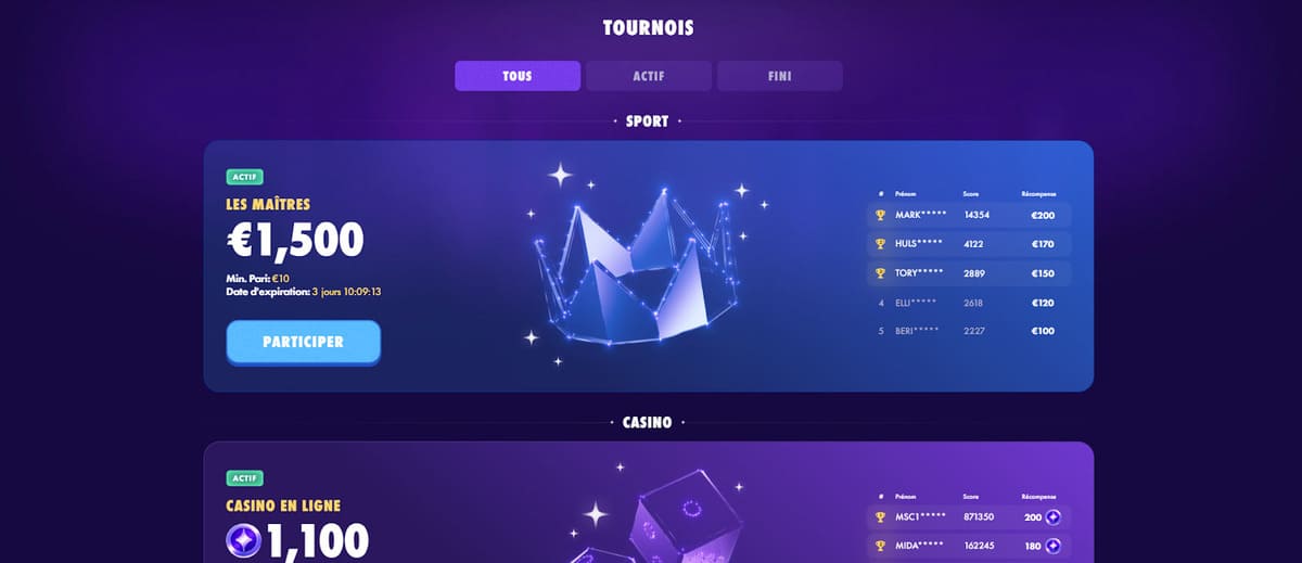 Tournois Polestar casino