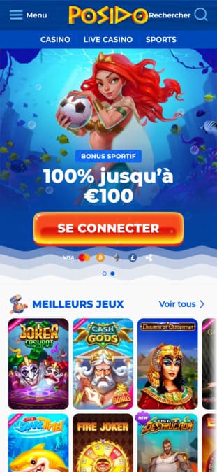 Posido Casino application