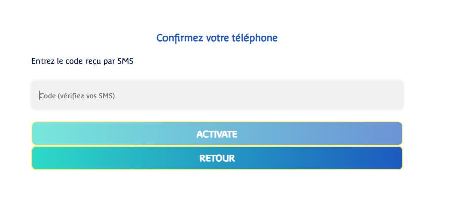 Vérification téléphone Prince Ali casino