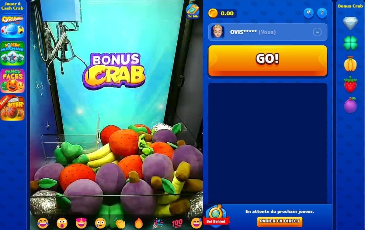 Bonus crab Quickwin Casino