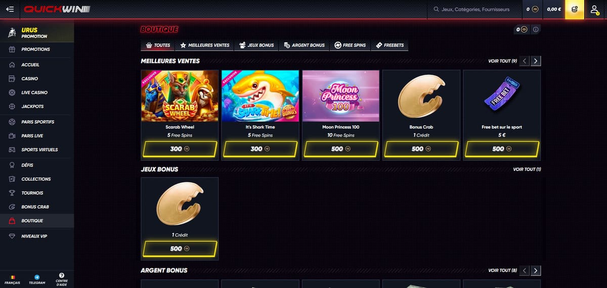 Boutique Quickwin Casino