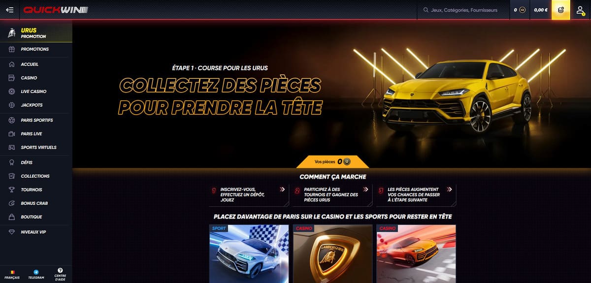 Tournois Quickwin Casino