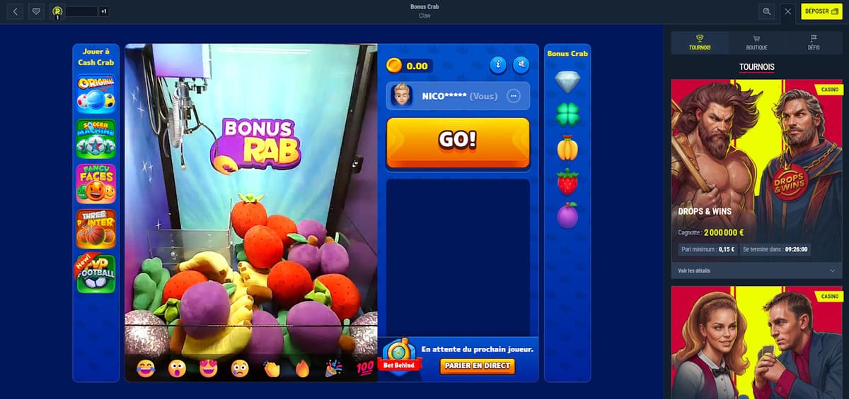 Bonus crab Rabona Casino