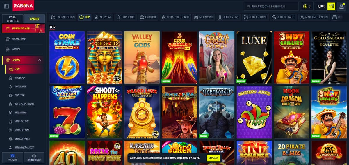 Offre casino Rabona Casino