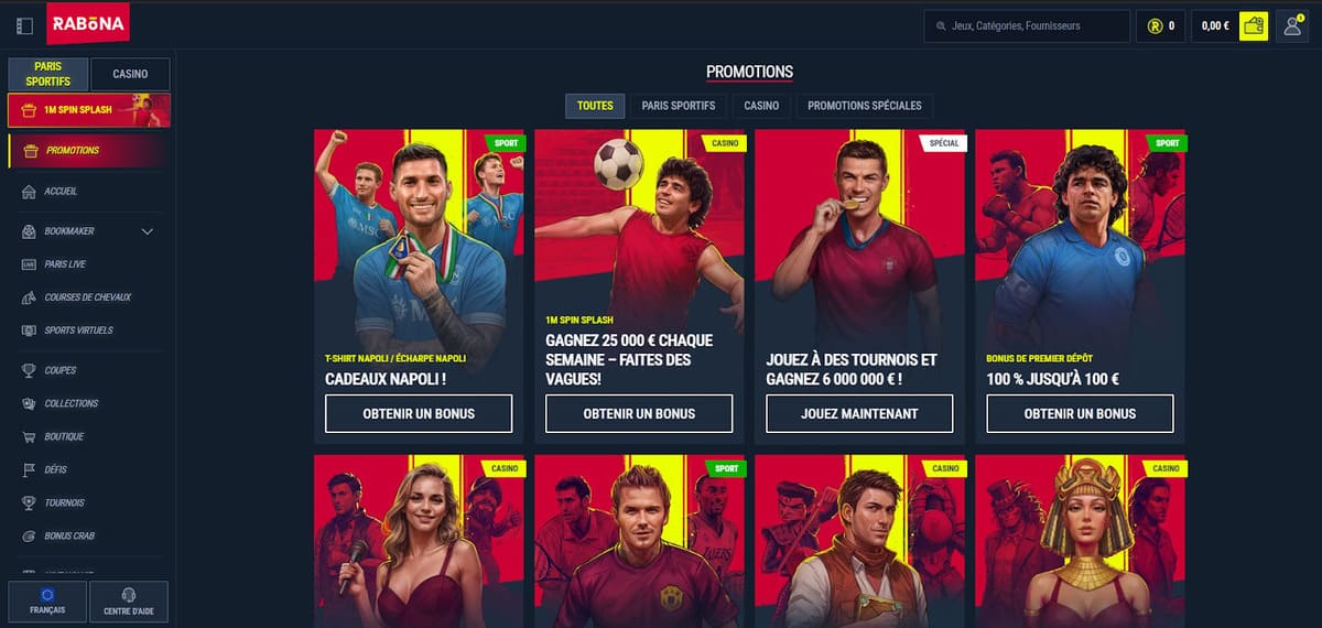 Promotions Rabona Casino