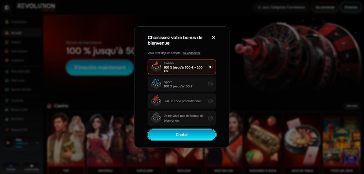 Inscription Revolution Casino