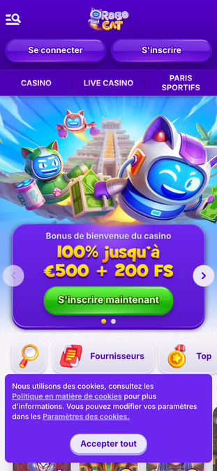 Robocat casino application