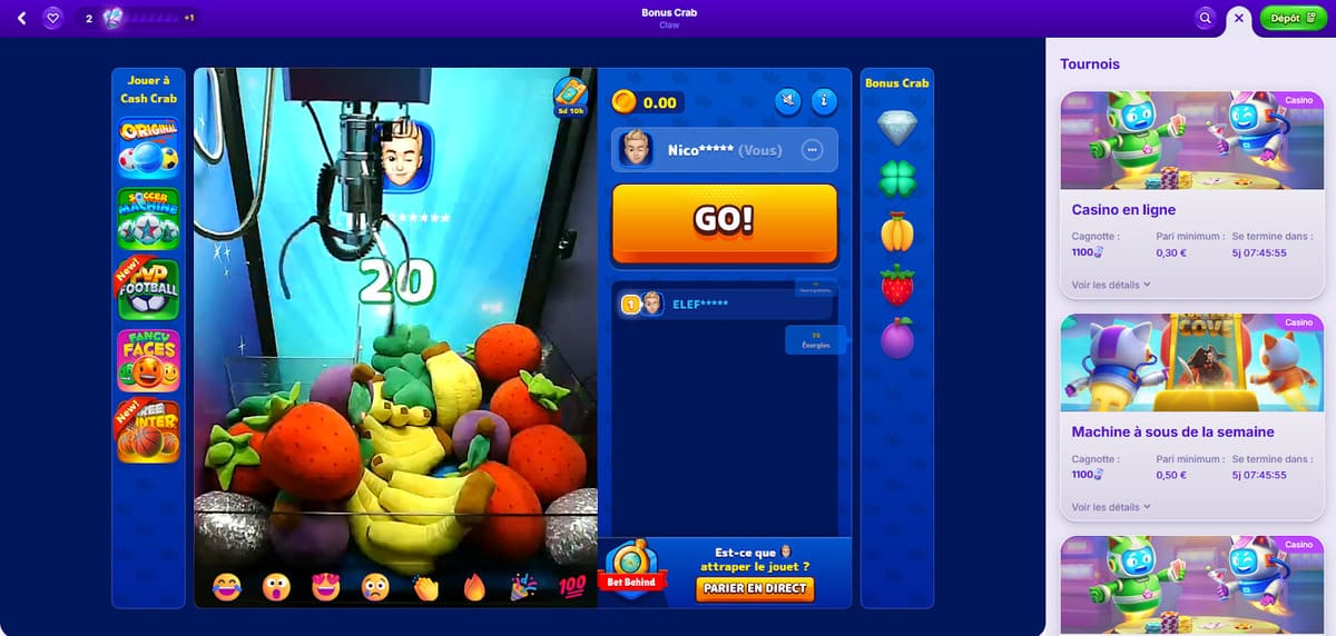 Bonus crab Robocat Casino