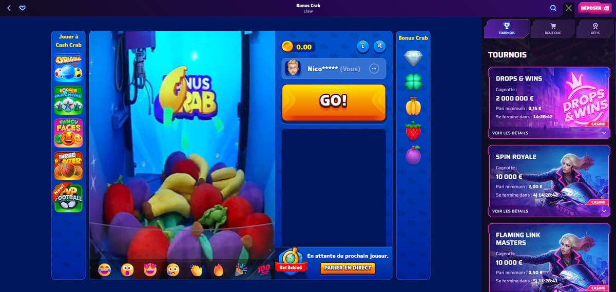 Bonus crab Roby Casino