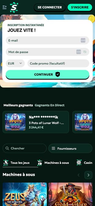 Sagaspins Casino Application